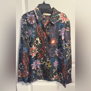 Tory Burch Silk Floral Blouse.  Size 4.